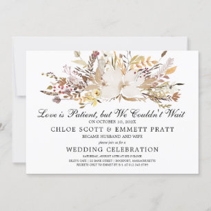 Invitation L'amour est l'invitation du Mariage patient