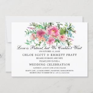Invitation L'amour est l'invitation du Mariage patient