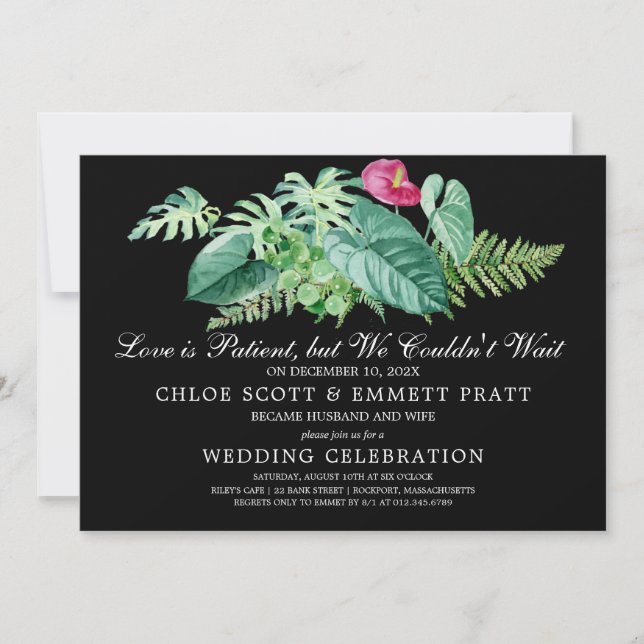 Invitation L'amour est l'invitation du Mariage patient (Devant)