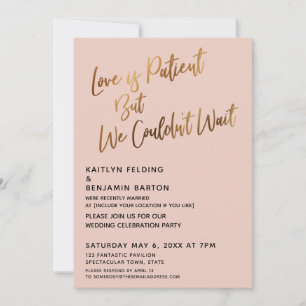 Invitation L'amour est patient, mais nous ne pouvions pas att