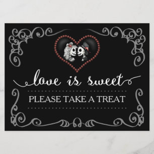 Invitation L'amour est sucré Prenez un traitement Halloween S