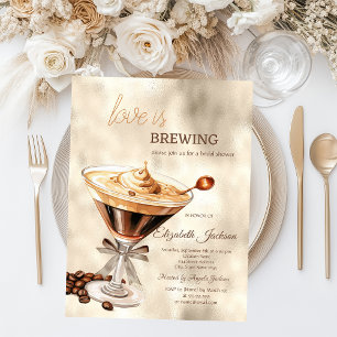 Invitation L'amour est un Espresso Glitter Drips 