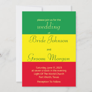 Invitation "L'AMOUR ET LA LIBERTÉ" - 11 juin - Mariage d'été