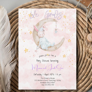 Invitation L'amour grandit, baby shower