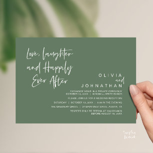Invitation L'amour, le rire et la joie toujours après, modern