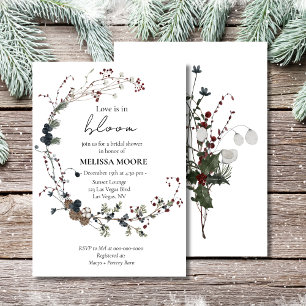 Invitation L'Amour Rustique Boho D'Hiver Est En Fête des mari