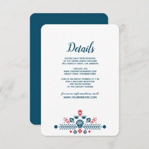 Invitation L'amour scandinave   Détails de l'invité Mariage