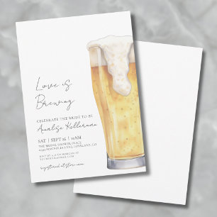 Invitation L'Amour se Brasse Shower de Mariée Bière