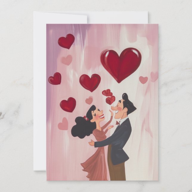 Invitation L'Amour Whimsical dans l'air (Devant)