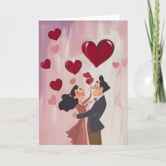 Invitation L'Amour Whimsical dans l'air (Devant)