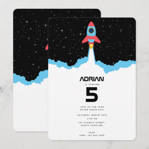 Invitation Lancement de fusées dans l'espace extra-atmosphéri