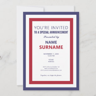 Invitation Lancement de la campagne de Teaser du candidat pol