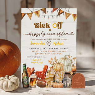 Invitation Lancement de Pumpkins Footballs Couple Shower