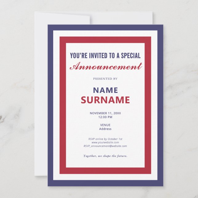 Invitation Lancement du lancement de la campagne de script du (Devant)