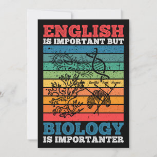 Invitation L'Anglais Est Important, Mais La Biologie Est Impo