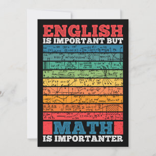Invitation L'Anglais Est Important Mais Les Maths Sont Import