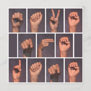 Invitation Langue des Signes Sauvegarder la Date