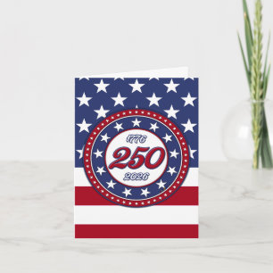 Invitation L'anniversaire des 250 ans de l'Amérique avec le d