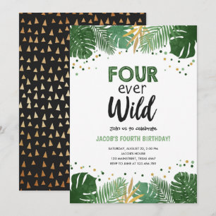 Invitation L'Anniversaire Des Garçons Du Safari Tropical