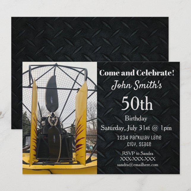 Invitation L'anniversaire des hommes de pêche de glace de (Devant / Derrière)