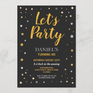 Invitation L'anniversaire nous a laissés Party n'importe quel