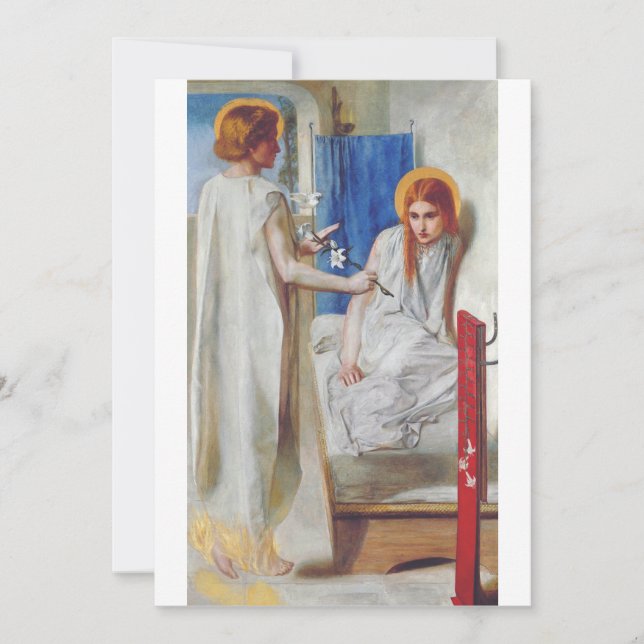 Invitation L'Annonciation par Dante Gabriel Rossetti (Devant)