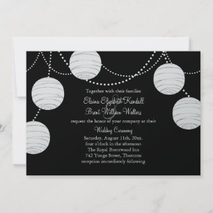 Invitation Lanternes de fête en argent