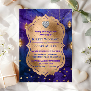Invitation Lanternes de nuit Mystic Marrakesh & Bokeh Mariage