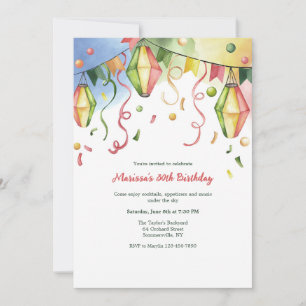 Invitation Lanternes en Papier