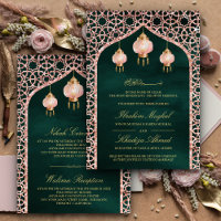 Lanternes roses Emerald Rose or musulman Mariage