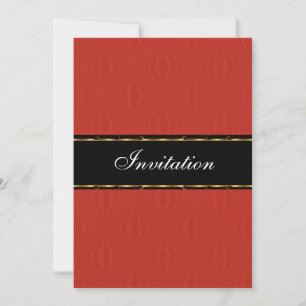 Invitation Lanternes Rouges Or Noir Evénement d'anniversaire