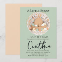 Lapin aquarelle Pâques Panier pastel Baby Shower