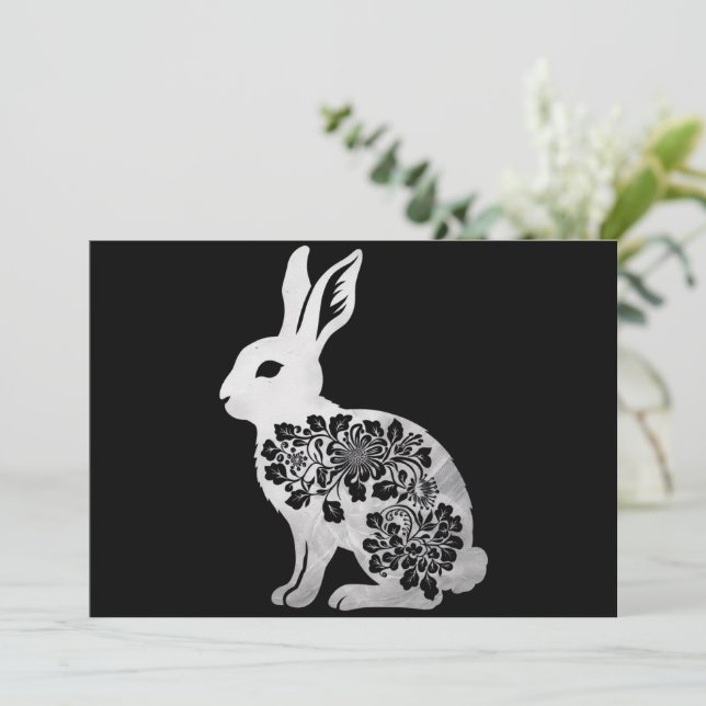 Invitation Lapin de Pâques (Debout devant)