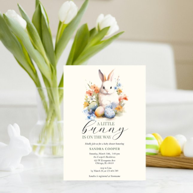 Invitation Lapin de Pâques | BABY SHOWER (Créateur téléchargé)