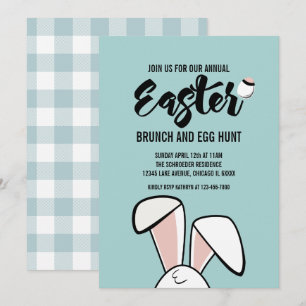 Invitation Lapin de Pâques Oreilles de Pâques Brunch Invitati
