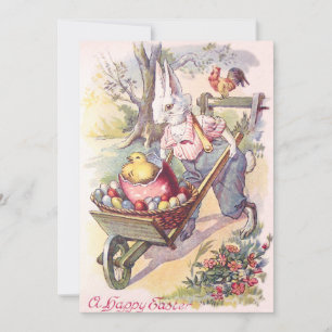 Invitation Lapin de Pâques Poussin Oeuf Coloré