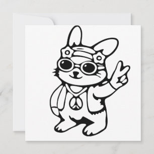 Invitation Lapin fantaisiste, lapin groovy