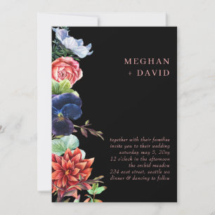 Invitation L'aquarelle rustique fleurit le Mariage floral