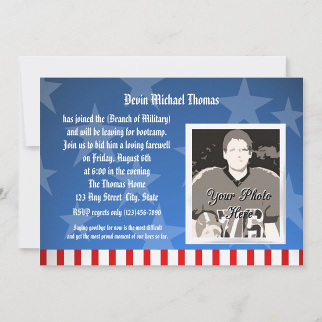 Invitation L'armée s'éloigne du parti (Devant)