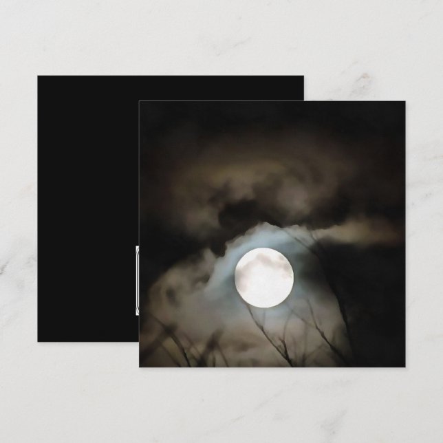 Invitation L'art céleste de la lune d'hiver (Devant / Derrière)