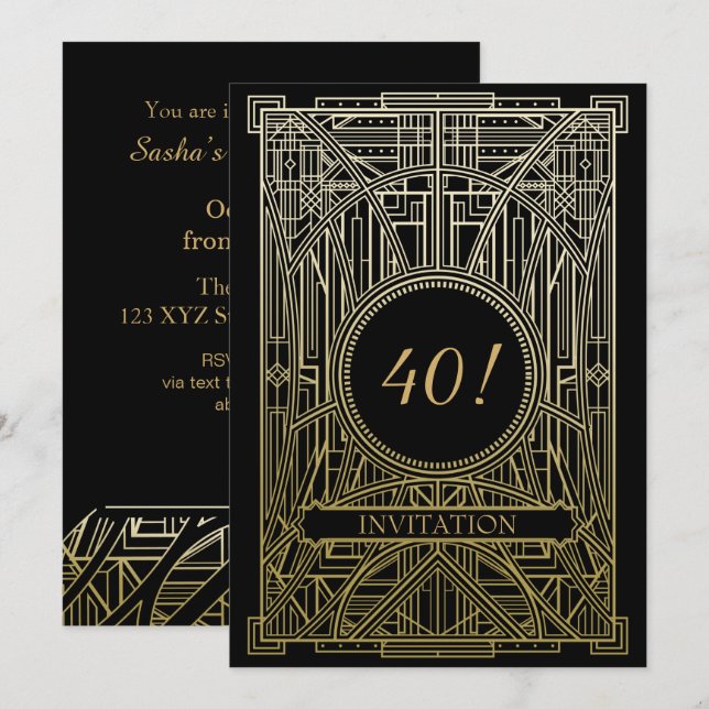 Invitation L'art des années 20 (Devant / Derrière)