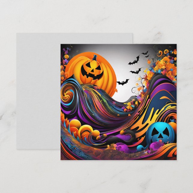 Invitation L'art d'Halloween (Devant / Derrière)