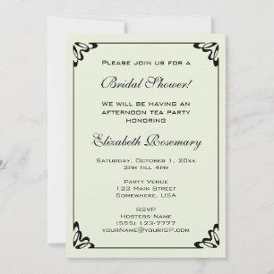 Invitation L'art vintage Nouveau de Fête de la mariée irise