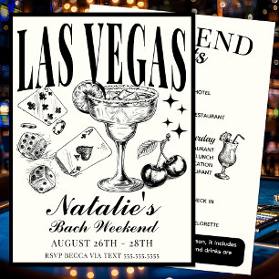 Invitation Las Vegas Bachelorette Party Itinéraire Customisé