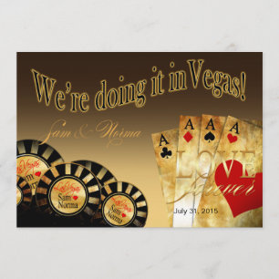 Invitation Las Vegas Deluxe Mariage sable