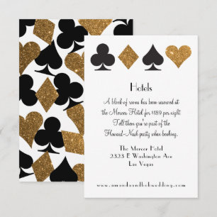 Invitation Las Vegas Destiny Gold Parties scintillant Informa