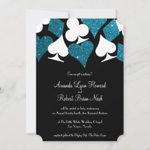 Invitation Las Vegas Destiny Malibu Blue Parties scintillant 