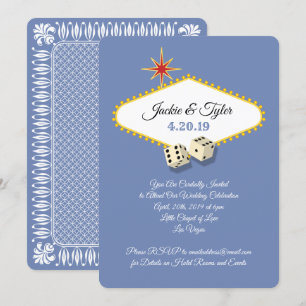 Invitation Las Vegas Marquee Mariage à Hydrangea