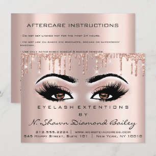 Invitation Lashes Extension des soins postérieurs Instruction