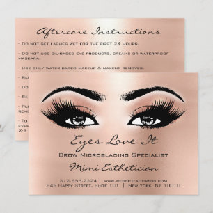 Invitation Lashes Prolongation Instructions de soins postérie